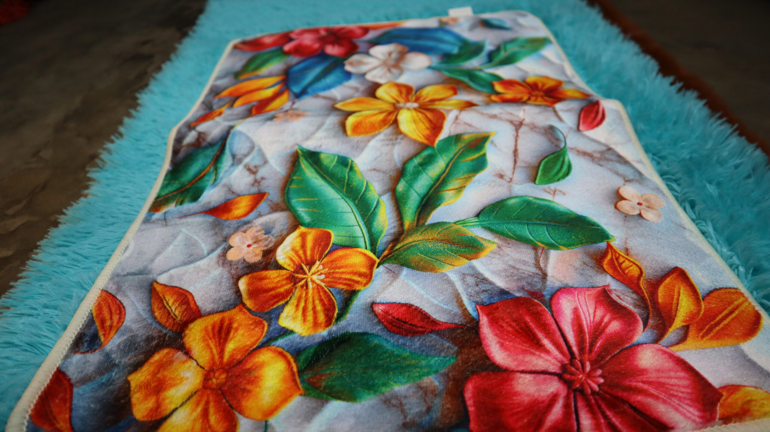 Colourful flower printed doormat(40×60 cm) - Image 3