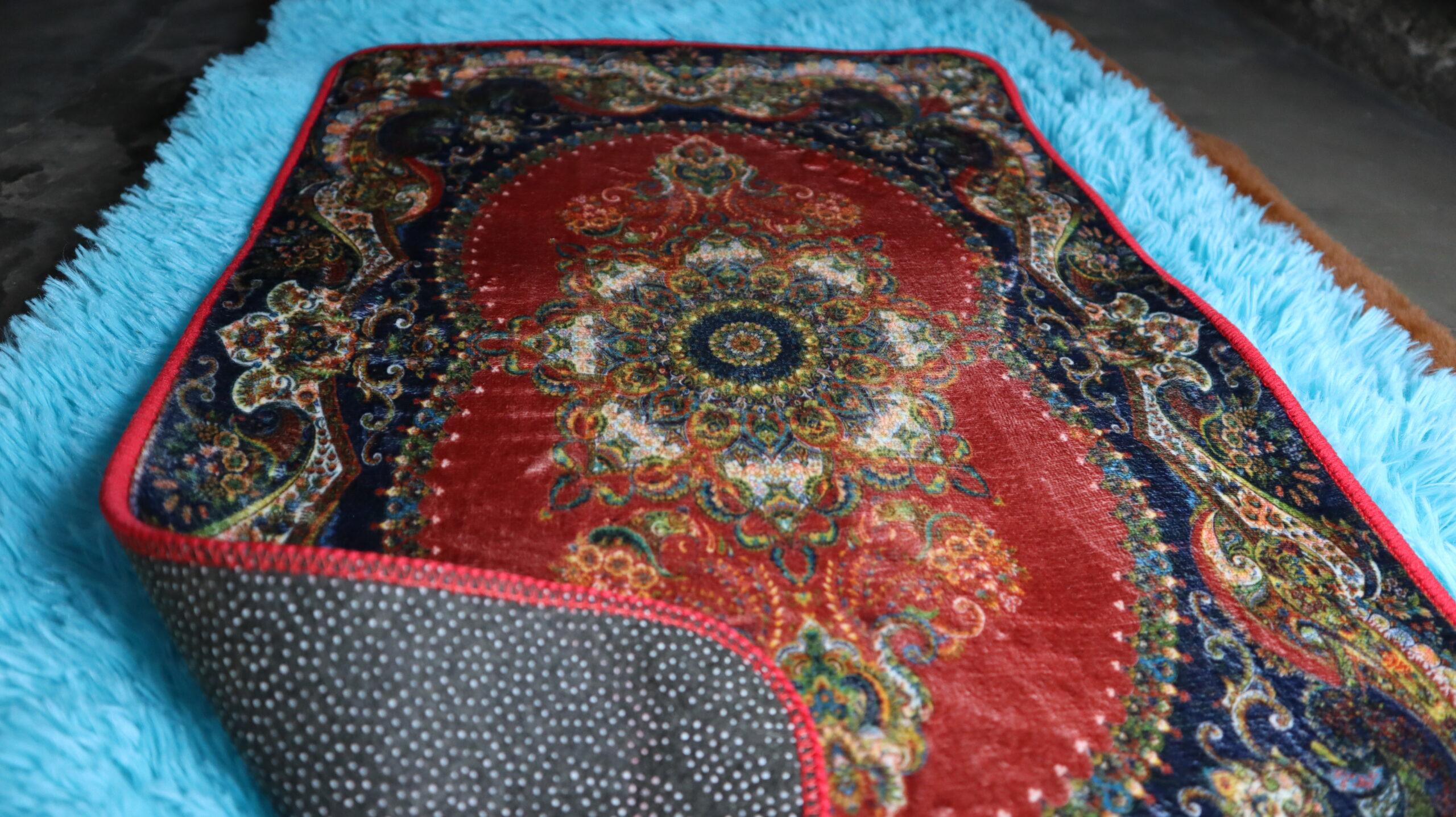 Retro Bohemian Persian Style Carpet for Living Room Comfortable Soft (40×60 cm) - Image 2