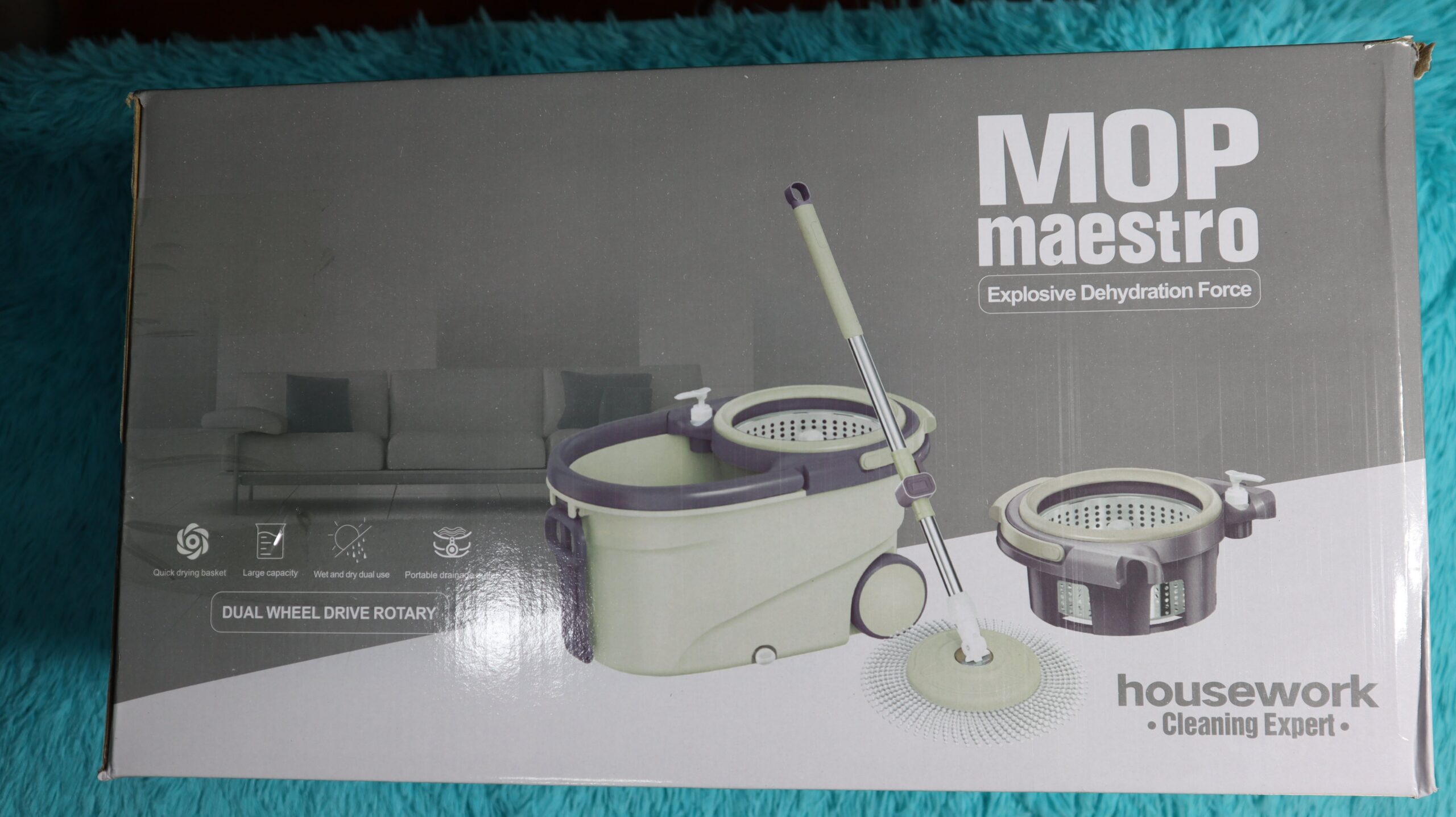 New Premium Mop Self-Wash And Squeeze Dry Flat Mop With Bucket