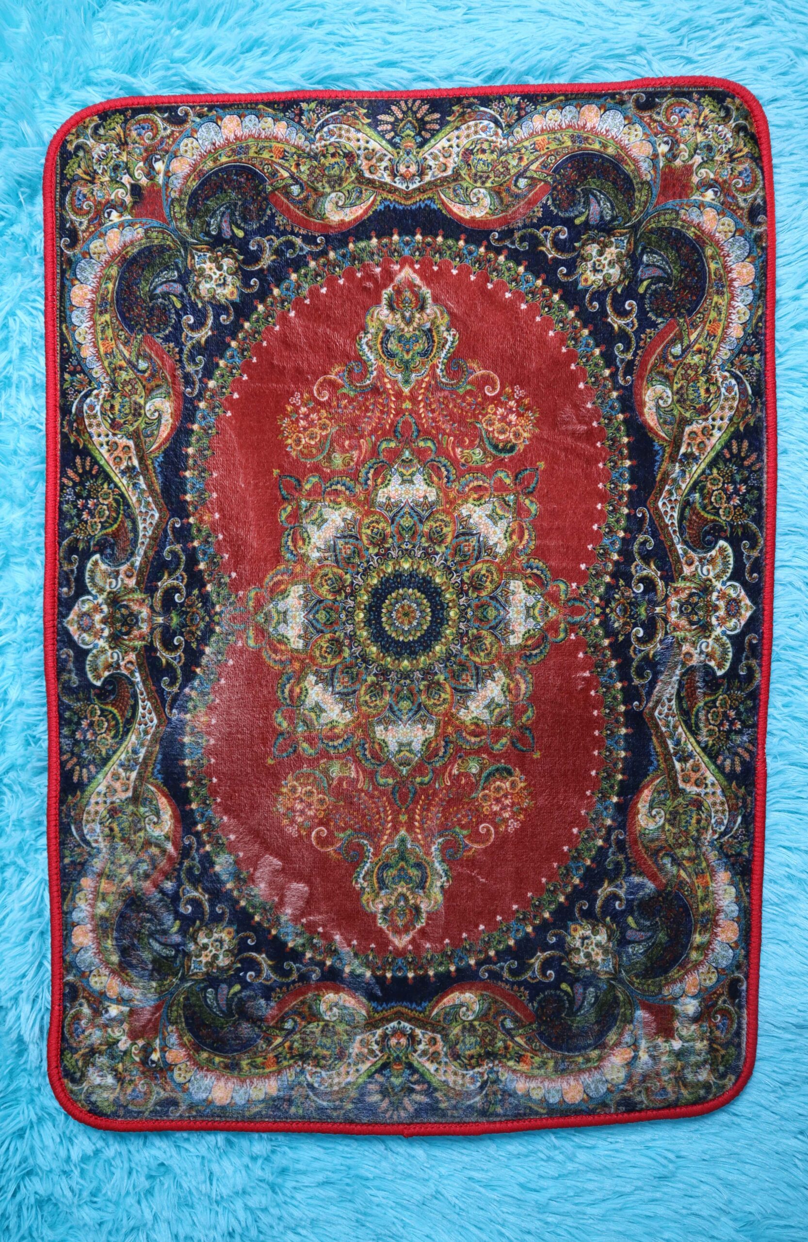 Retro Bohemian Persian Style Carpet for Living Room Comfortable Soft (40×60 cm)